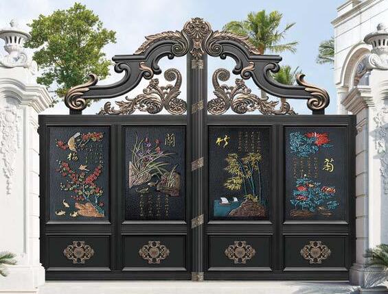 铝艺别墅大门定制(图2) 铝艺别墅大门定制(图2)