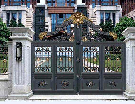 庭院铝艺大门定做(图2) 庭院铝艺大门定做(图2)