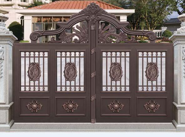 铝艺庭院大门定制(图2) 铝艺庭院大门定制(图2)