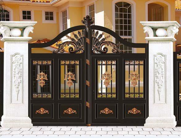 小区铝艺大门定制(图1) 小区铝艺大门定制(图1)