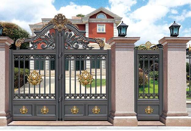 小区铝艺大门定制(图2) 小区铝艺大门定制(图2)